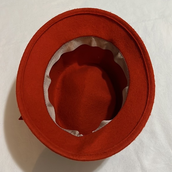 Vintage Red Fedora Wool Hat - Picture 3 of 3
